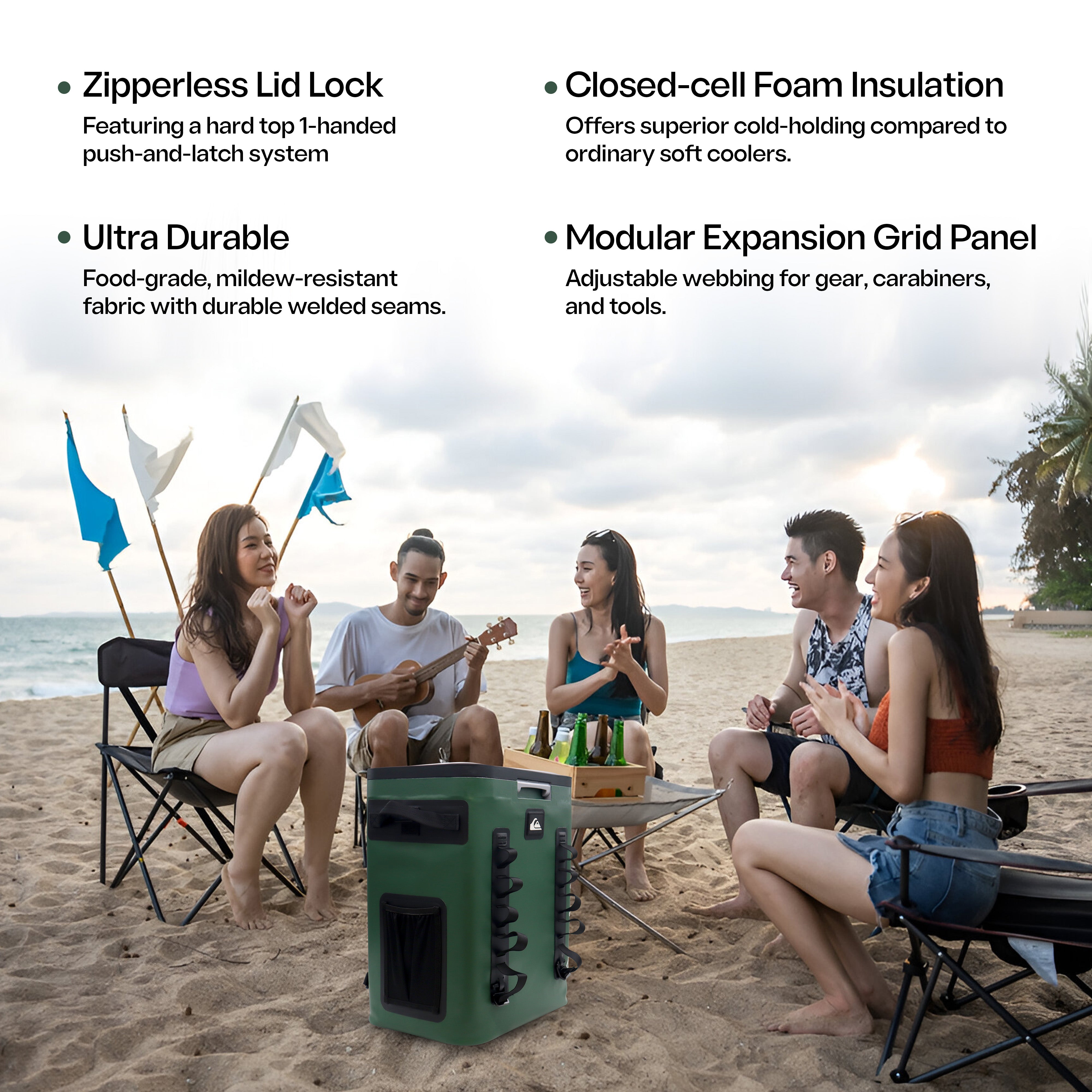 The Coastal Collection Zipperless Backpack Cooler